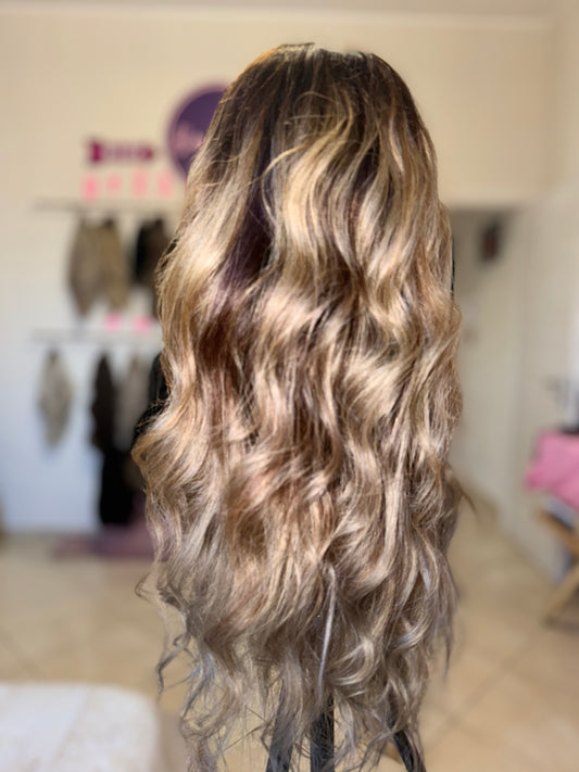 Raw hair ice blonde